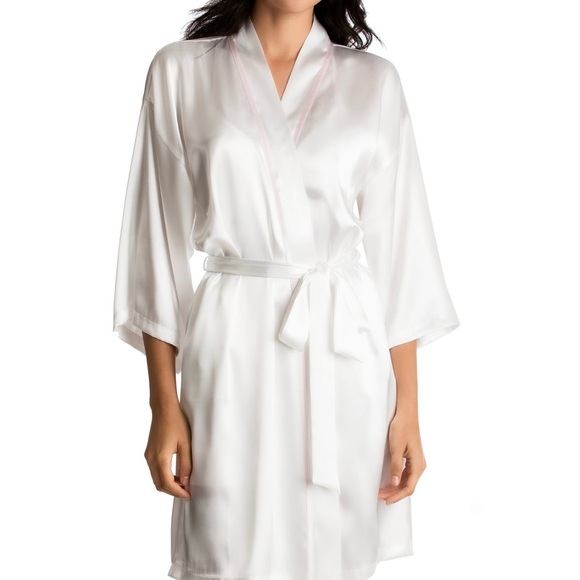 Satin Wrap Robe and Shorts Set - Picture 1 of 7